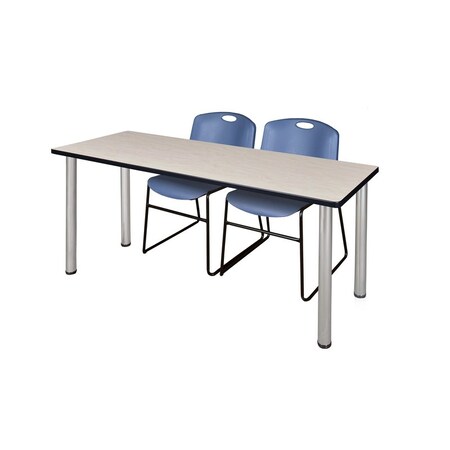 Kee Rectangle Tables > Training Tables > Kee Table & Chair Sets, 60 W, 24 L, 29 H, Maple MT6024PLBPCM44BE